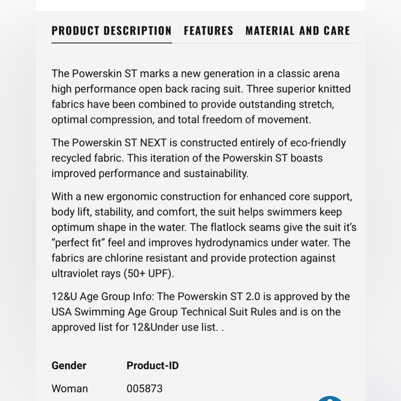 NWT ARENA POWERSKIN ST NEXT OB swimsuit Race Swimwear One Piece Sz 32 - Picture 8 of 16